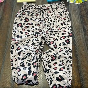 Leopard PJ pants, stretch waist band, medium in size, full length pant
